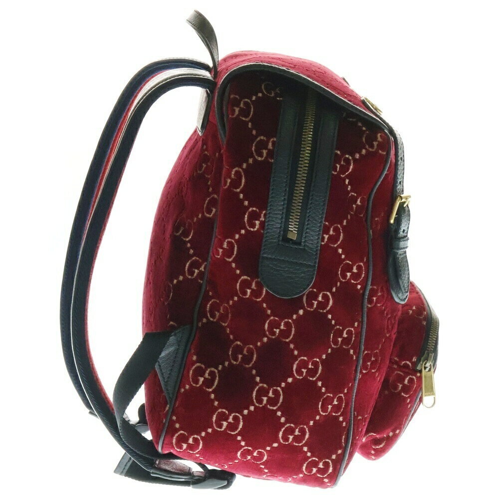 Gucci Velvet GG Red Backpack Logo - Picture 3 of 6